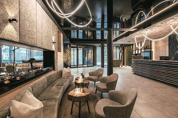 Lobby im Wellnesshotel Tonihof im Bayerischen Wald